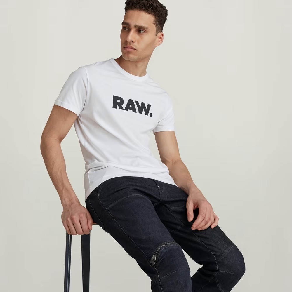 NEW G-Star RAW Holorn R Graphic T-Shirt White Size M